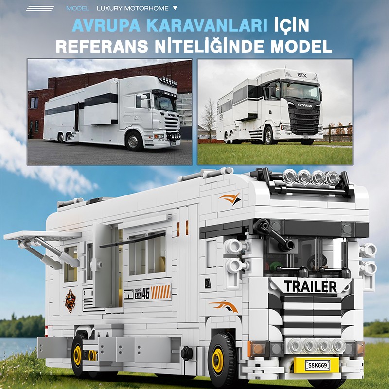 Reobrix Scania Motorhome 844 Brick Yapım Seti