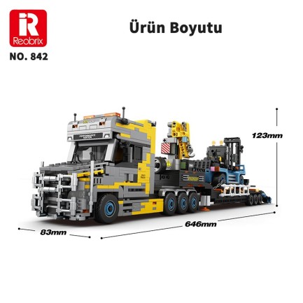 Reobrix Scania Torpedo Trailer 842 Brick Yapım Seti - Thumbnail