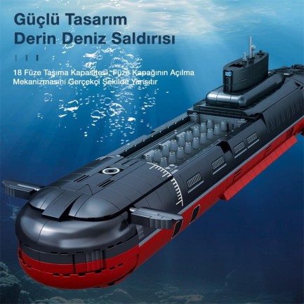 Reobrix 33048 Nükleer Denizaltı Yaratıcı Yapı Blok Seti Building Blocks (Shark Project 941)- 2895 Parça - Thumbnail