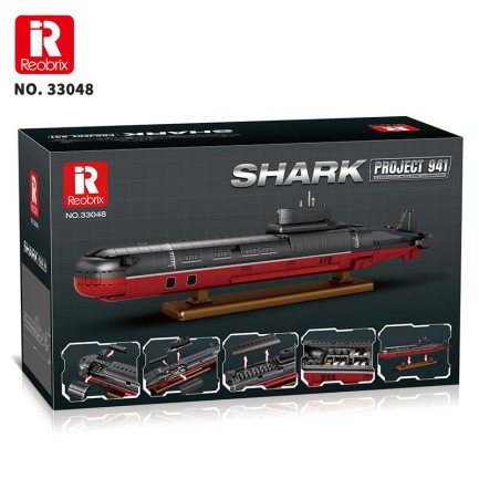 Reobrix 33048 Nükleer Denizaltı Yaratıcı Yapı Blok Seti Building Blocks (Shark Project 941)- 2895 Parça - Thumbnail