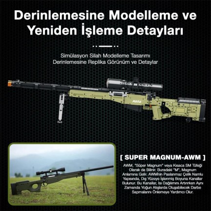 Reobrix Sniper Rifle Super Magnum 77026 Brick Yapım Seti - Thumbnail