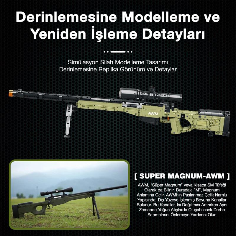 Reobrix Sniper Rifle Super Magnum 77026 Brick Yapım Seti