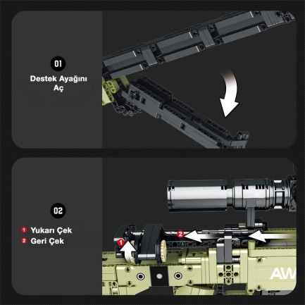 Reobrix Sniper Rifle Super Magnum 77026 Brick Yapım Seti - Thumbnail