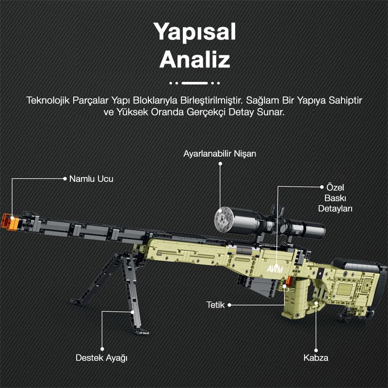 Reobrix Sniper Rifle Super Magnum 77026 Brick Yapım Seti