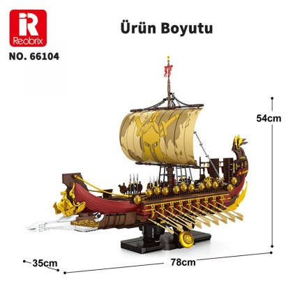 Reobrix Spartan Warship 66104 Brick Yapım Seti - Thumbnail