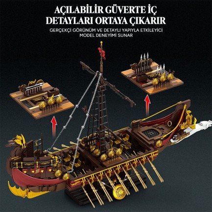 Reobrix Spartan Warship 66104 Brick Yapım Seti - Thumbnail
