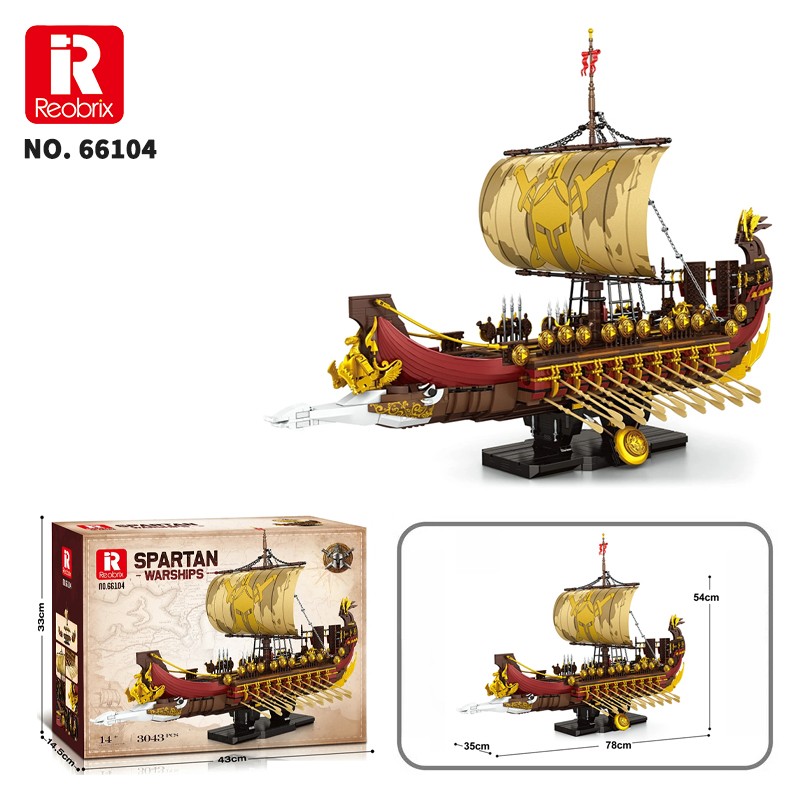 Reobrix Spartan Warship 66104 Brick Yapım Seti