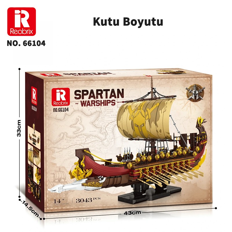 Reobrix Spartan Warship 66104 Brick Yapım Seti