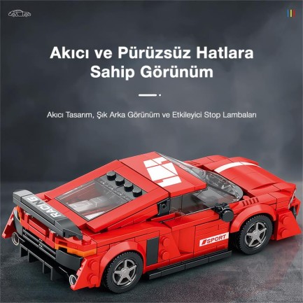 Reobrix Creator 681 Audi R8 Spor Araba Yaratıcı Yapı Blok Seti Building Blocks - 413 Parça - Thumbnail