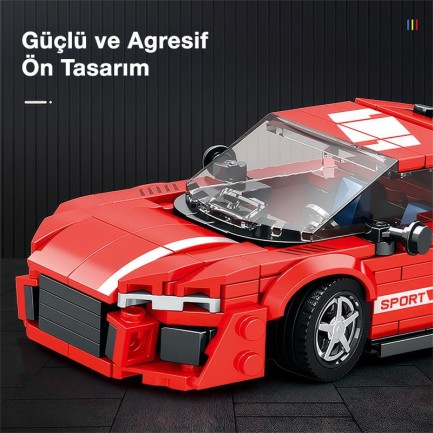 Reobrix Creator 681 Audi R8 Spor Araba Yaratıcı Yapı Blok Seti Building Blocks - 413 Parça - Thumbnail