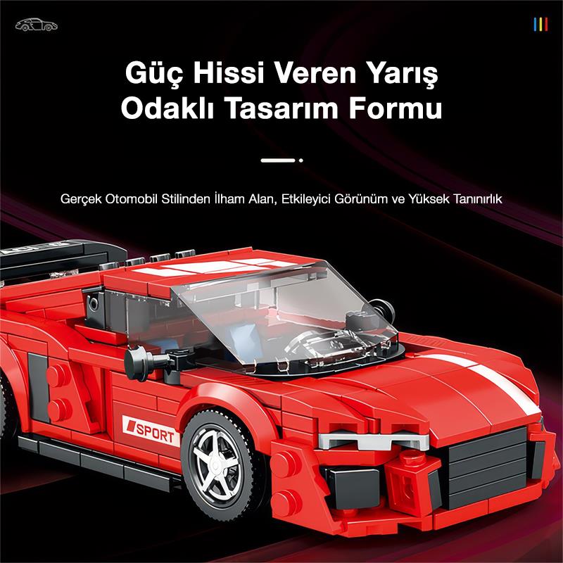 Reobrix Creator 681 Audi R8 Spor Araba Yaratıcı Yapı Blok Seti Building Blocks - 413 Parça