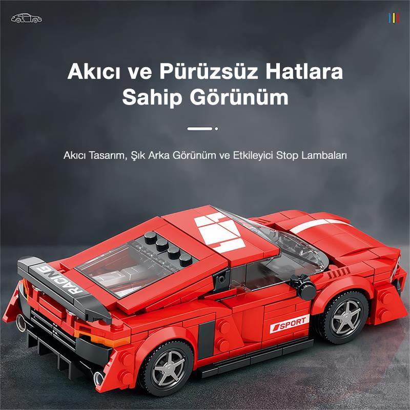 Reobrix Creator 681 Audi R8 Spor Araba Yaratıcı Yapı Blok Seti Building Blocks - 413 Parça