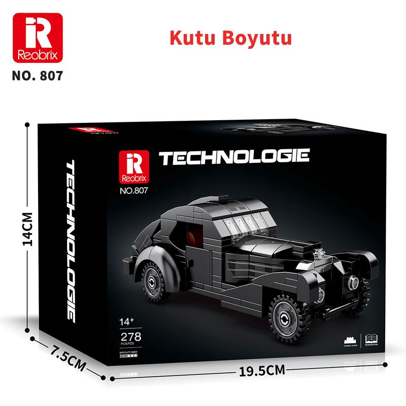 Reobrix Sports Car Bugatti Type 57SC Atlantic 807 Brick Yapım Seti