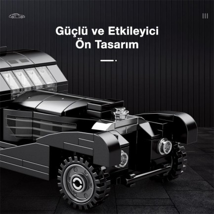 Reobrix Creator 807 Bugatti Type 57SC Atlantic Klasik Araba Yaratıcı Yapı Blok Seti Building Blocks - 278 Parça - Thumbnail