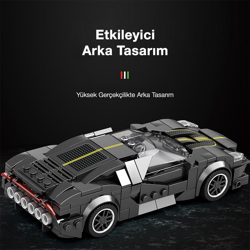 Reobrix Creator 685 Bugatti La Voiture Noire Spor Araba Yaratıcı Yapı Blok Seti Building Blocks - 339 Parça