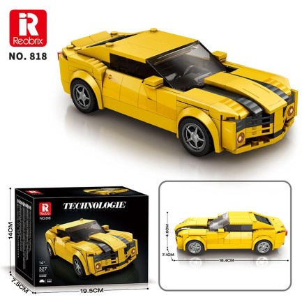Reobrix Creator 818 Chevrolet Camaro Spor Araba Yaratıcı Yapı Blok Seti Building Blocks - 327 Parça - Thumbnail