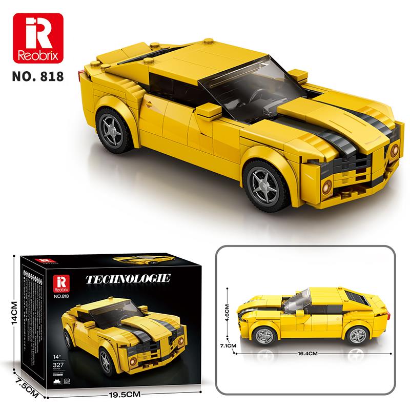 Reobrix Creator 818 Chevrolet Camaro Spor Araba Yaratıcı Yapı Blok Seti Building Blocks - 327 Parça