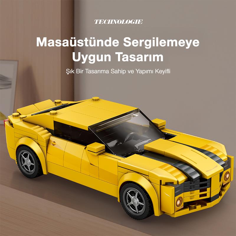 Reobrix Creator 818 Chevrolet Camaro Spor Araba Yaratıcı Yapı Blok Seti Building Blocks - 327 Parça