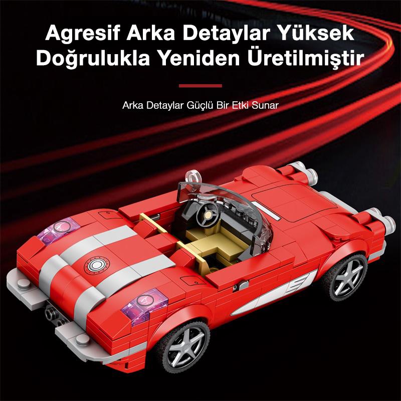 Reobrix Sports Car Chevrolet Corvette C1 808 Brick Yapım Seti