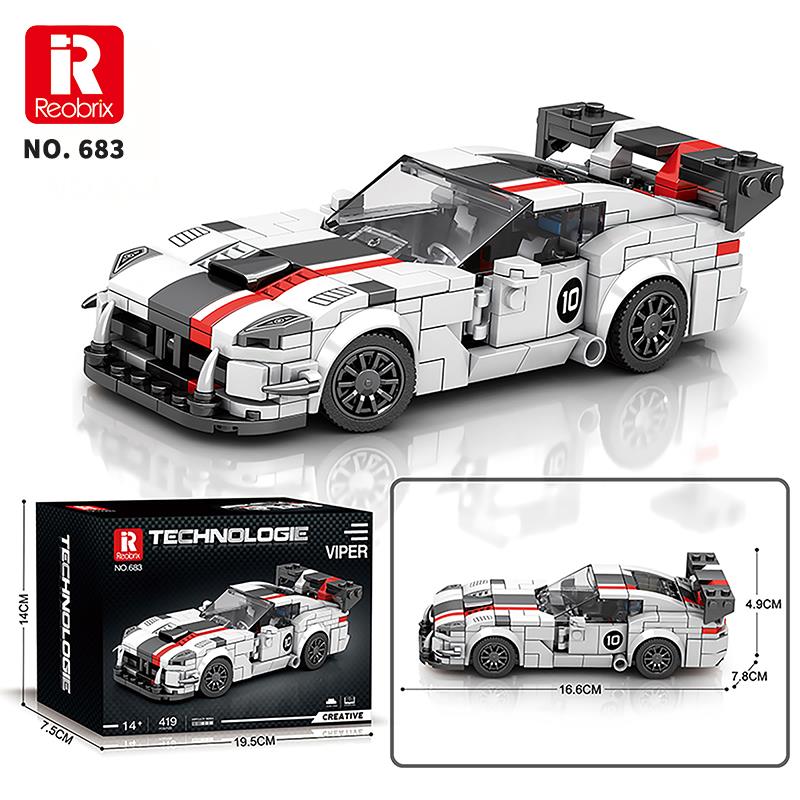 Reobrix Creator 683 Dodge Viper Spor Araba Yaratıcı Yapı Blok Seti Building Blocks - 419 Parça