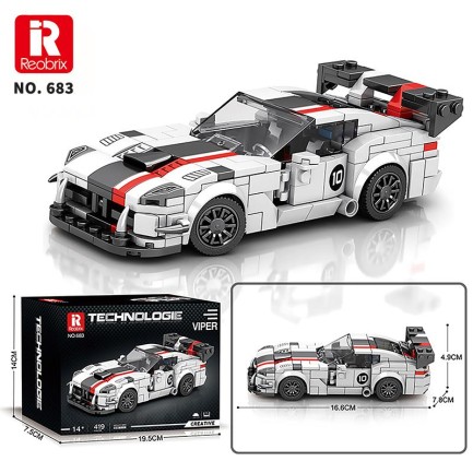 Reobrix Creator 683 Dodge Viper Spor Araba Yaratıcı Yapı Blok Seti Building Blocks - 419 Parça - Thumbnail