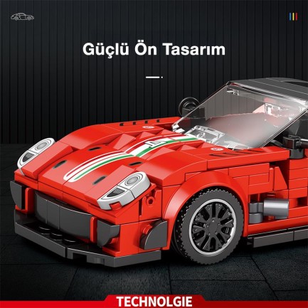 Reobrix Sports Car Ferrari 599XX 676 Brick Yapım Seti - Thumbnail