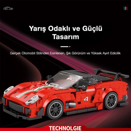 Reobrix Creator 676 Ferrari 599XX Spor Araba Yaratıcı Yapı Blok Seti Building Blocks - 413 Parça - Thumbnail