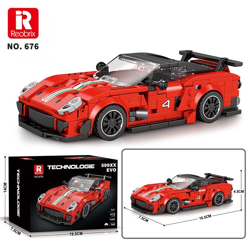Reobrix Creator 676 Ferrari 599XX Spor Araba Yaratıcı Yapı Blok Seti Building Blocks - 413 Parça