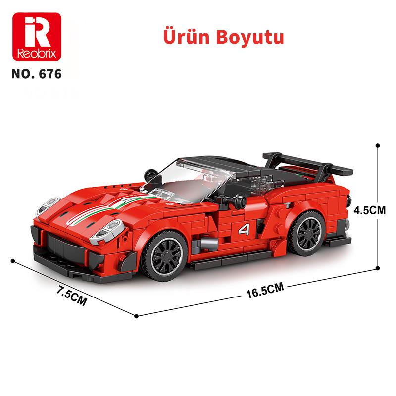 Reobrix Creator 676 Ferrari 599XX Spor Araba Yaratıcı Yapı Blok Seti Building Blocks - 413 Parça
