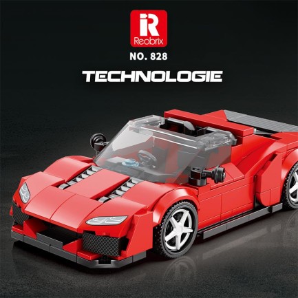 Reobrix Technic 828 Ferrari J50 Spor Araba Yaratıcı Yapı Blok Seti Building Blocks - 298 Parça - Thumbnail
