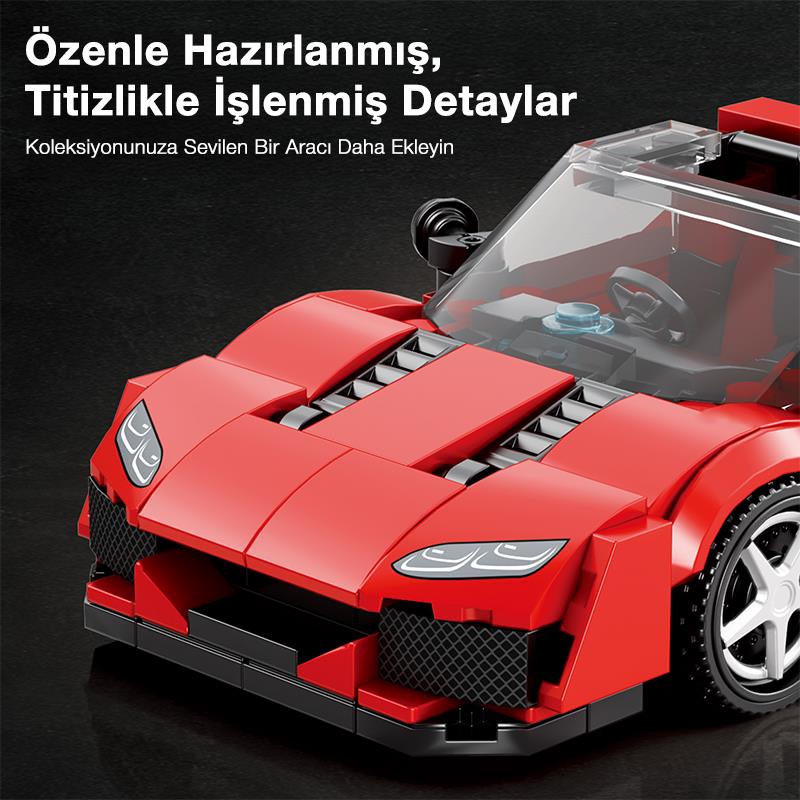 Reobrix Technic 828 Ferrari J50 Spor Araba Yaratıcı Yapı Blok Seti Building Blocks - 298 Parça