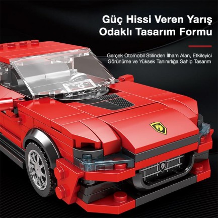 Reobrix Technic 689 Ferrari Purosangue Spor Araba Yaratıcı Yapı Blok Seti Building Blocks - 416 Parça - Thumbnail