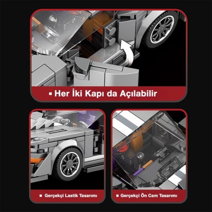 Reobrix Sports Car Ford Shelby GT500 682 Brick Yapım Seti - Thumbnail