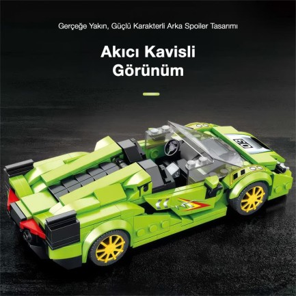 Reobrix Creator 806 Lamborghini Sian Spor Araba Yaratıcı Yapı Blok Seti Building Blocks - 348 Parça - Thumbnail