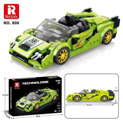Reobrix Creator 806 Lamborghini Sian Spor Araba Yaratıcı Yapı Blok Seti Building Blocks - 348 Parça - Thumbnail