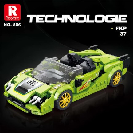 Reobrix Creator 806 Lamborghini Sian Spor Araba Yaratıcı Yapı Blok Seti Building Blocks - 348 Parça - Thumbnail