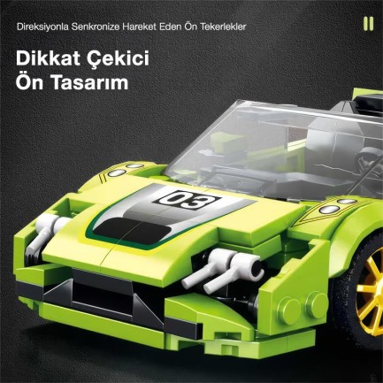 Reobrix Creator 806 Lamborghini Sian Spor Araba Yaratıcı Yapı Blok Seti Building Blocks - 348 Parça - Thumbnail