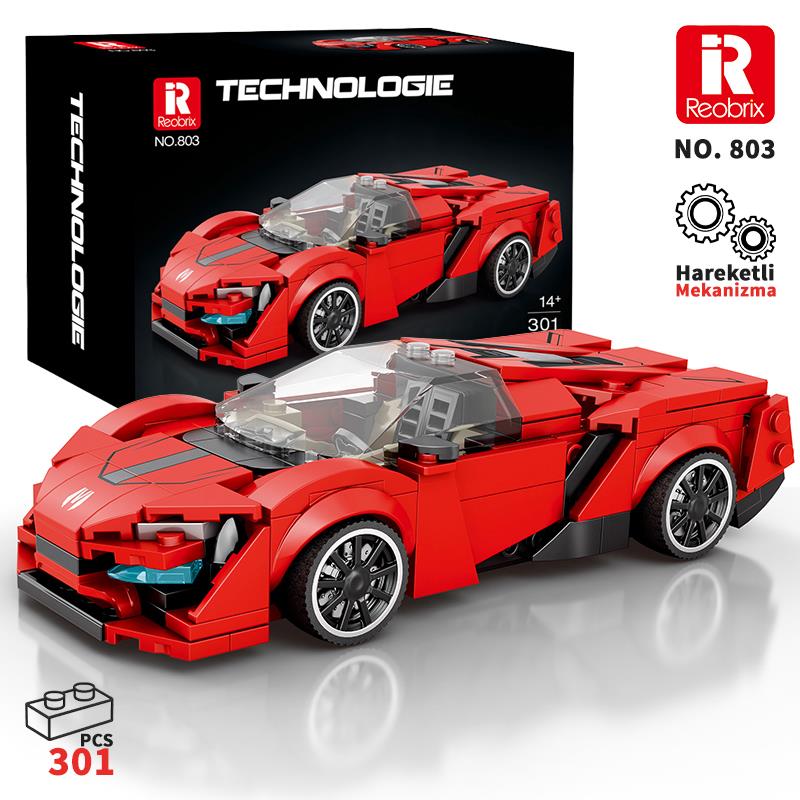 Reobrix Creator 803 Lykan Spor Araba Yaratıcı Yapı Blok Seti Building Blocks - 301 Parça