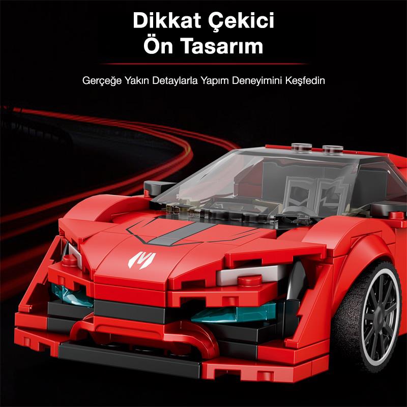 Reobrix Creator 803 Lykan Spor Araba Yaratıcı Yapı Blok Seti Building Blocks - 301 Parça