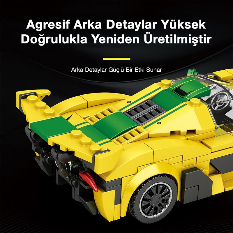 Reobrix Technic 677 McLaren P1 GTR Spor Araba Yaratıcı Yapı Blok Seti Building Blocks - 351 Parça