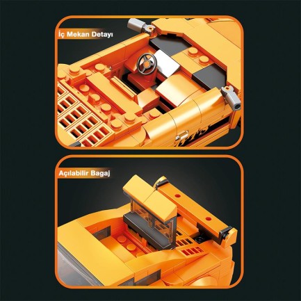 Reobrix Sports Car Porsche 911 GT3 791 Brick Yapım Seti - Thumbnail