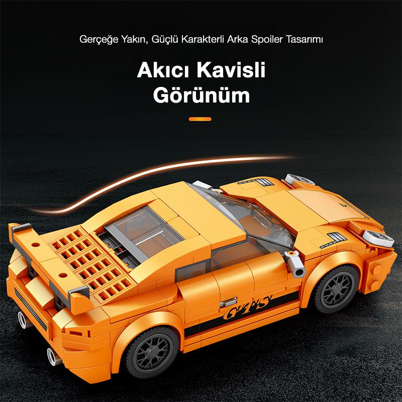 Reobrix Creator 791 Porsche 911 GT3 Spor Araba Yaratıcı Yapı Blok Seti Building Blocks - 338 Parça