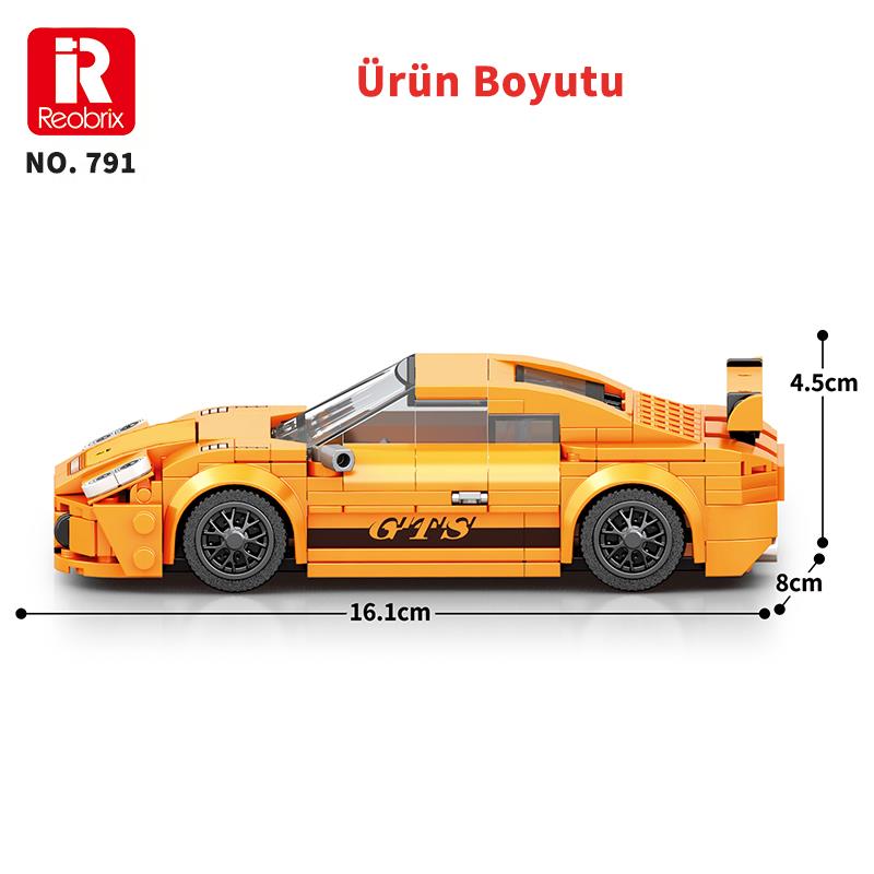 Reobrix Creator 791 Porsche 911 GT3 Spor Araba Yaratıcı Yapı Blok Seti Building Blocks - 338 Parça