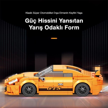 Reobrix Creator 791 Porsche 911 GT3 Spor Araba Yaratıcı Yapı Blok Seti Building Blocks - 338 Parça - Thumbnail