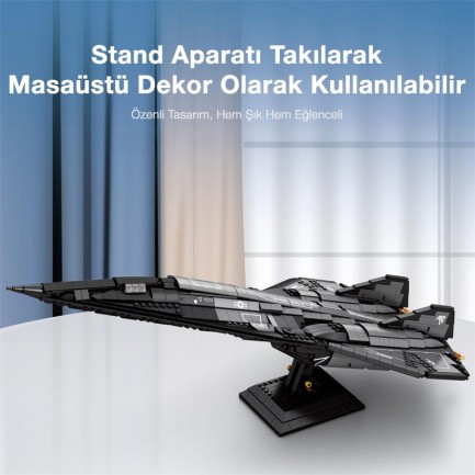 Reobrix 33039 SR-72 Keşif Uçağı Jet (SR-72 Reconnaissance Aircraft) Yaratıcı Yapı Blok Seti Building Blocks - 2071 Parça - Thumbnail