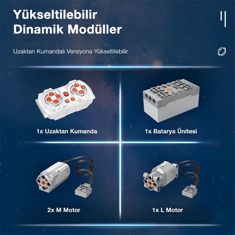 Reobrix 99002 Uçaksavar Topu (Star Revenge Anti-Aircraft Connon)Kumanda&Motor Yaratıcı Yapı Blok Seti