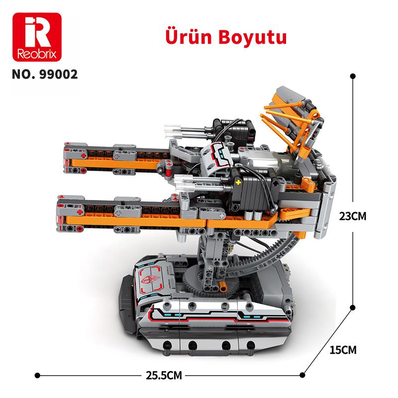 Reobrix 99002 Uçaksavar Topu (Star Revenge Anti-Aircraft Connon)Kumanda&Motor Yaratıcı Yapı Blok Seti