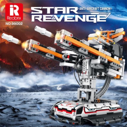 Reobrix 99002 Uçaksavar Topu (Star Revenge Anti-Aircraft Connon)Kumanda&Motor Yaratıcı Yapı Blok Seti - Thumbnail