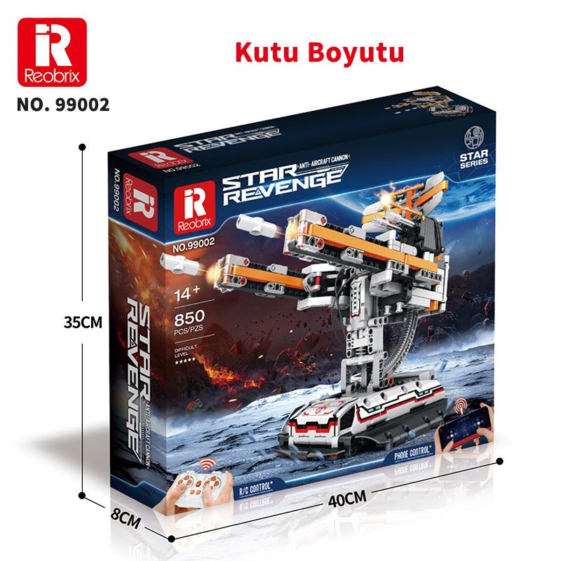 Reobrix 99002 Uçaksavar Topu (Star Revenge Anti-Aircraft Connon)Kumanda&Motor Yaratıcı Yapı Blok Seti