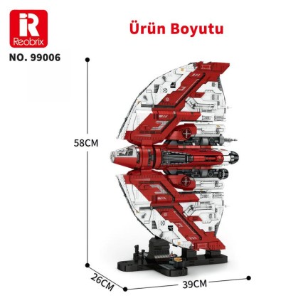 Reobrix 99006 Star Revenge Giant T6 Shuttle Yaratıcı Yapı Blok Seti Building Blocks - 5227 Parça - Thumbnail